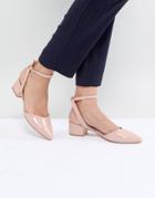 Aldo Zewiel Low Heel Pointed Shoe In Nude - Beige