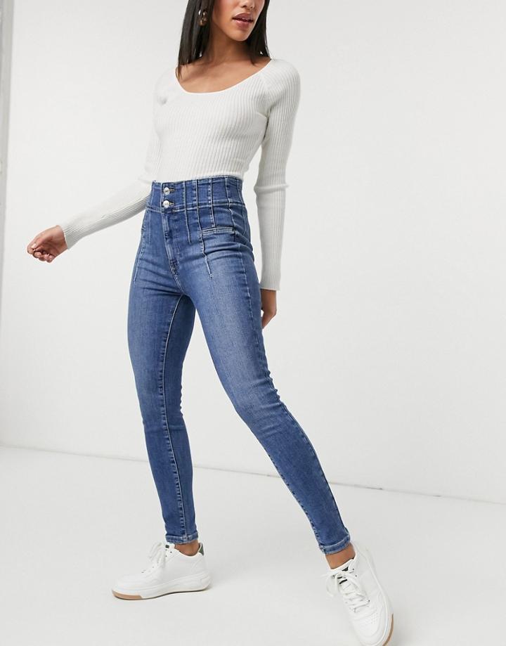 Free People Jayde Skinny Jeans In Blue-blues