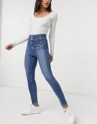 Free People Jayde Skinny Jeans In Blue-blues