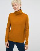 J.d.y Roll Neck Knit Sweater - Orange