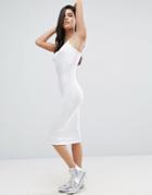 Asos Midi Cami Bodycon Dress - White