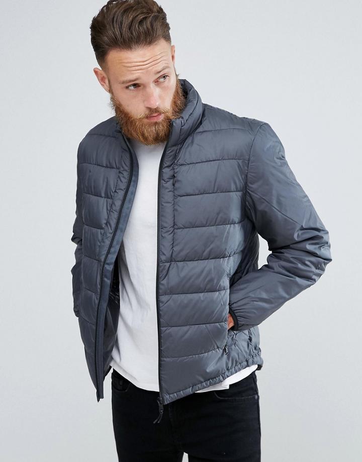 Mango Man Puffer Jacket In Gray - Gray