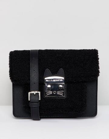 Paul & Joe Sister Shearling Cross Body Bag - Black