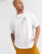 Asos Oversized T-shirt With All Over Dark Future Logo