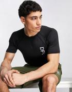 Asos Dark Future Active Training T-shirt With Mesh Panels-black