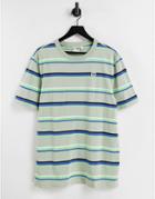Puma Downtown Stripe T-shirt In Green