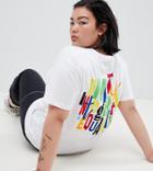 Asos Design X Glaad & Curve T-shirt With Back Print - White