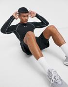Under Armour Training Heatgear Base Layer Long Sleeve Top In Black