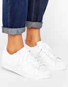 Adidas Originals Foundation All White Superstar Sneakers - White