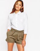 Asos 3/4 Sleeve White Shirt - White