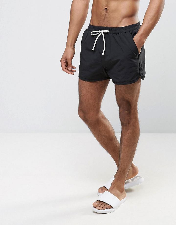 Selected Homme Runner Swim Shorts - Black