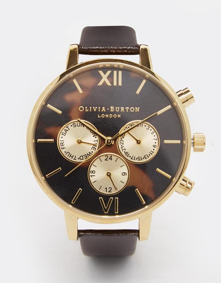 Olivia Burton Tortoiseshell Chrono Watch - Brown