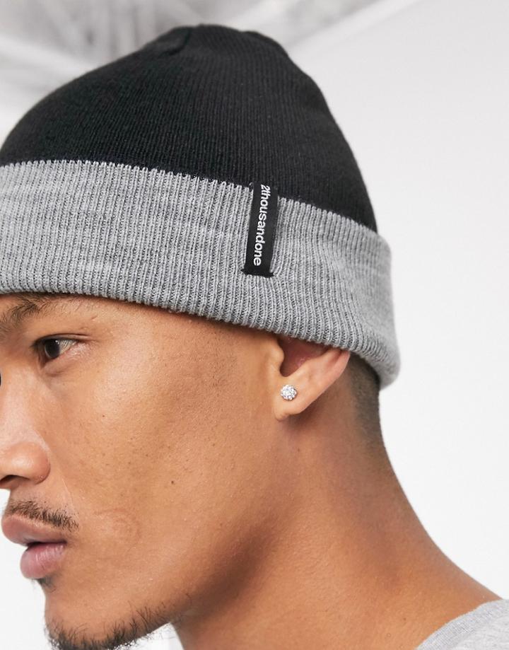 Bershka Slouch Beanie Hat In Black