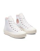 Converse Chuck Taylor All Star Hi Lift Crafted Folk Platform Sneakers In White