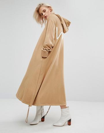Kkxx Hooded Sweat Dress - Tan
