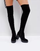Asos Kick Up Chunky Over The Boots - Black