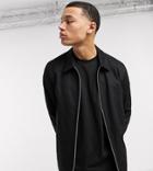Asos Design Tall Harrington Jacket In Black