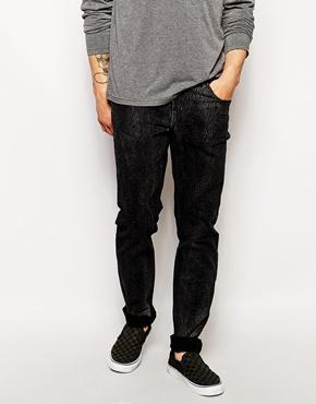 Zee Gee Why Jeans Sticks & Bones Super Skinny Goth Snakeskin Wash - Goth