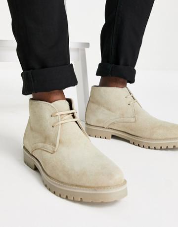 Schuh Chunky Desert Boots In Beige-neutral