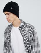 Dc Shoes Ribbed Fisherman Beanie In Black - Black