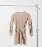 Asos Design Petite Corduroy Mini Dress With Shoulder Detail In Camel-brown