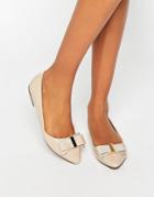 Miss Kg Nessy Bow Point Flat Shoes - Beige