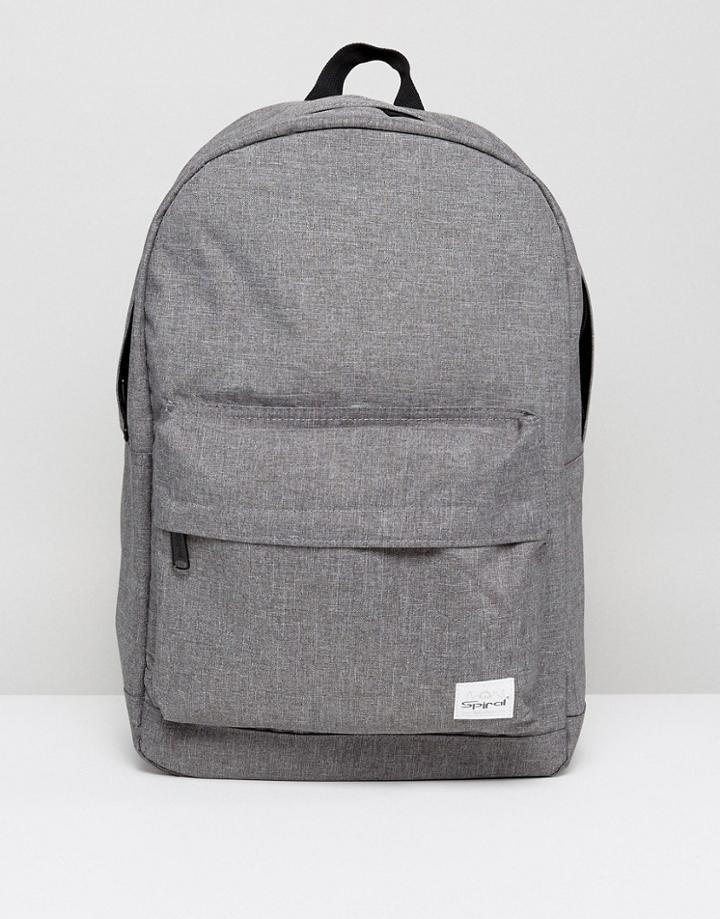 Spiral Backpack Crosshatch In Charcoal - Gray