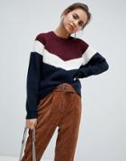 B.young Color Block Sweater