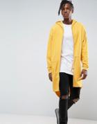 Asos Oversized Jersey Parka In Yellow - Yellow