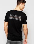 Asos Muscle T-shirt With City Back Print And Sleeve Print - Black