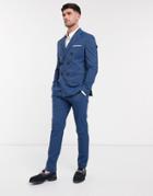 Selected Homme Slim Fit Stretch Suit Pants In Blue-blues