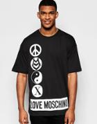 Love Moschino Badge T-shirt - Black