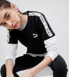 Puma Exclusive To Asos T-shirt With Taping In Black - Black