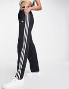 Adidas Originals Slit Front Track Pants In Black