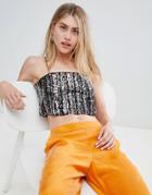 Miss Selfridge Sequin Cami Top In Stripe - Multi