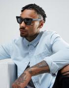 Raen Garwood Square Sunglasses In Matte Black - Black