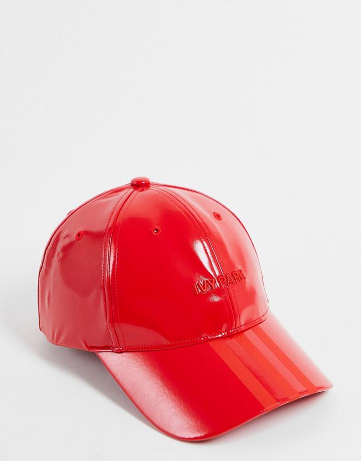 Adidas Originals X Ivy Park Latex Cap In Red