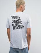 Antioch Wavey Back Print T-shirt - Gray