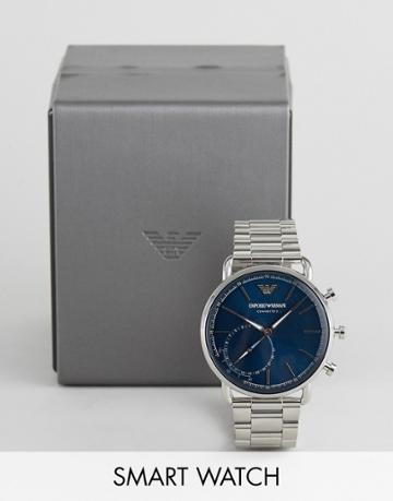 Emporio Armani Art3028 Aviator Connected Hybrid Bracelet Smart Watch - Silver