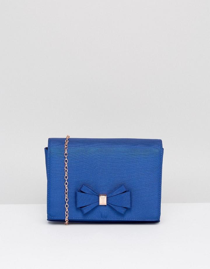 Ted Baker Kiana Satin Bow Evening Bag - Blue