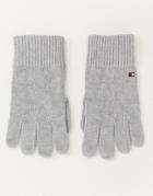 Tommy Hilfiger Pima Cotton Cashmere Gloves In Gray - Gray