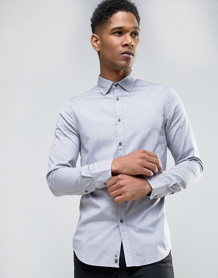 Sisley Shirt In Slim Fit - Blue