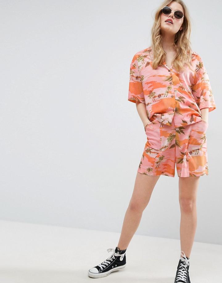 Asos Hawaiian Print Board Shorts Co-ord - Multi