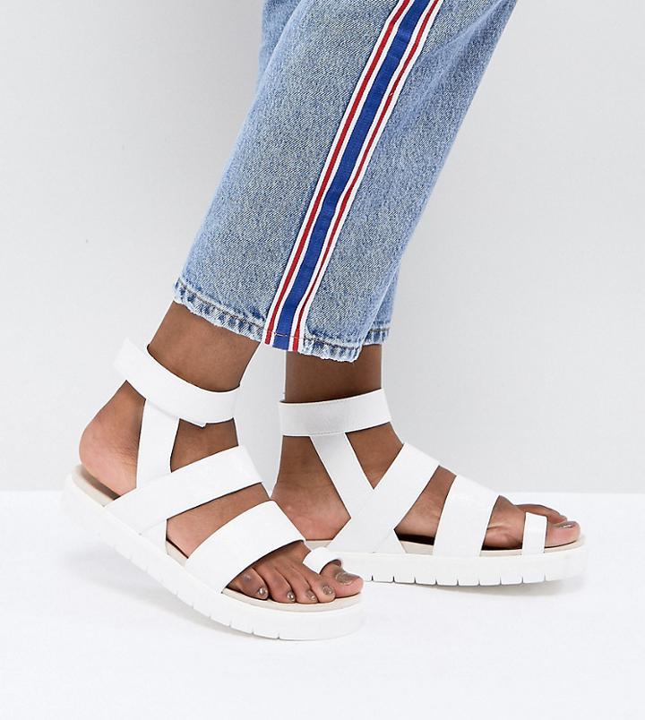 Monki Strap Detail Sandal - White