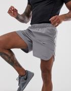 Asos 4505 Running Shorts With Quick Dry And Curve Hem - Gray