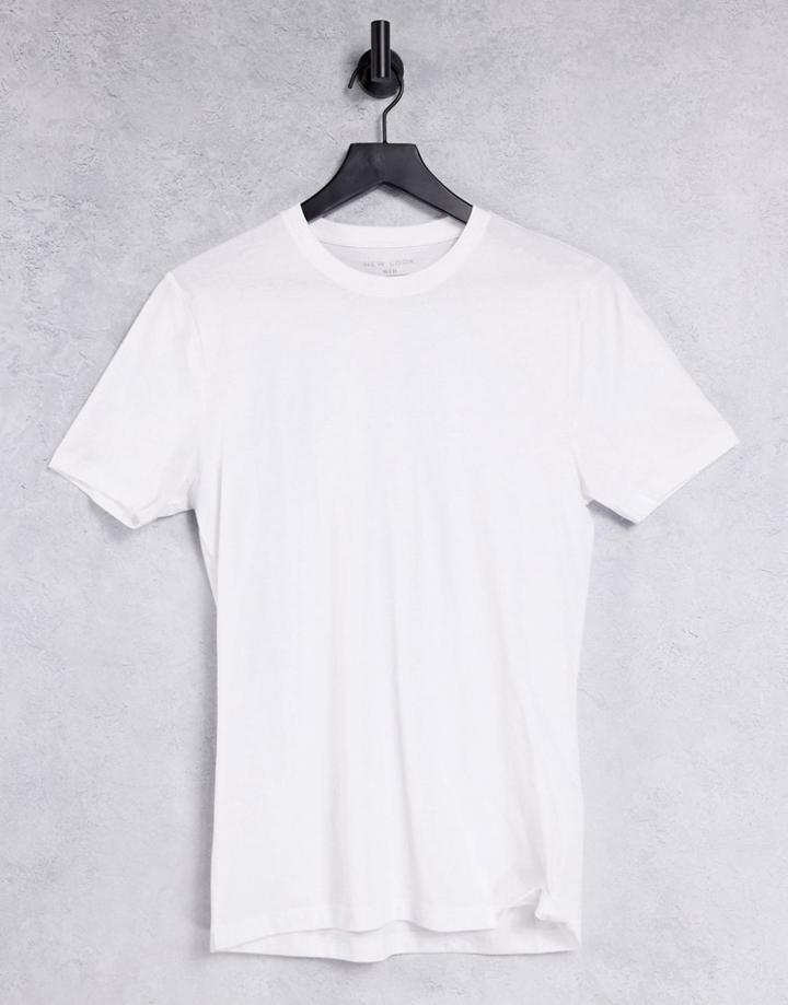 New Look Muscle Fit T-shirt In White