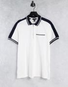 New Look Zip Neck Polo In White