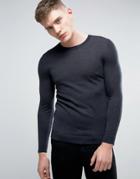 Esprit 100% Merino Wool Crew Neck Sweater - Gray