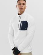 Calvin Klein Golf Voyage Half Zip Sweat In White