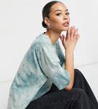 Asos Design Tall Matching Oversized T-shirt In Tie-dye In Washed Mint-green